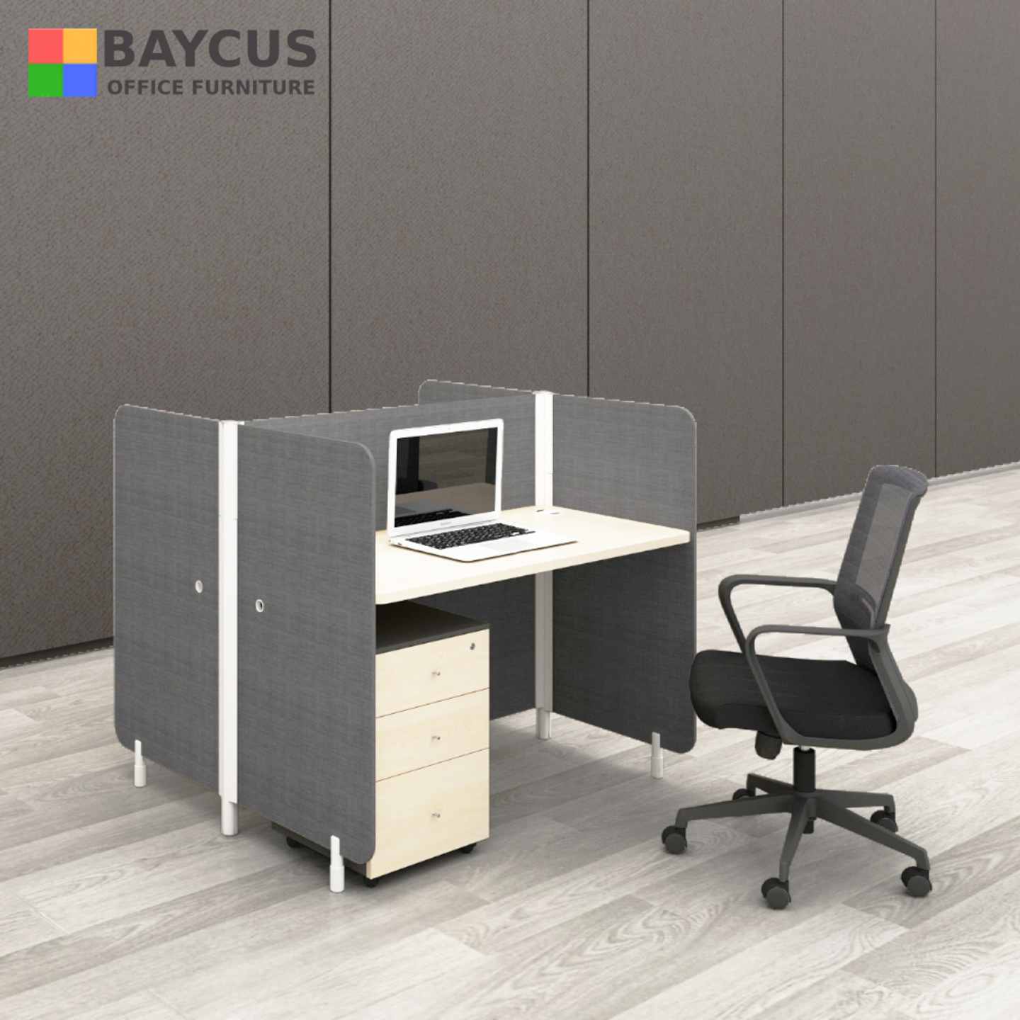 BA 1.2m Dual H Shaped Cubicles For 2 Pax