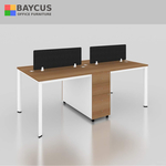B-One Series Open Concept Workstation for 4 with Drawers TK