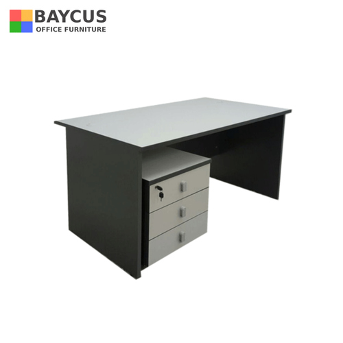 1.5m Writing Table with Mobile Pedestal Grey