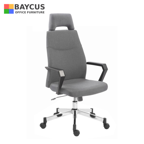 TOURMA High Back Chair (Grey Fabric)