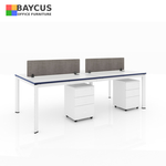 B1-241260 4 Pax Open Concept Workstation Col White