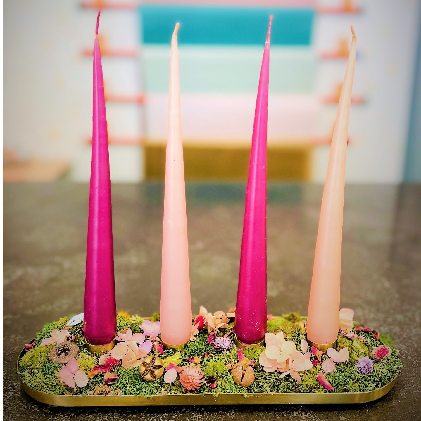 Dried Flower Candle Stand