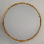 Slim Wooden Round Ceiling Light Acrylic