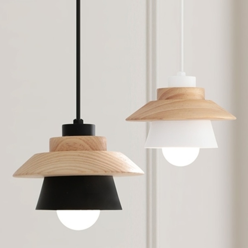 Cone with Wood Shade Pendant Light SPECIAL SALE