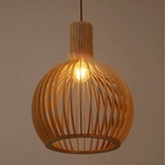Wood Gourd Pendant Light