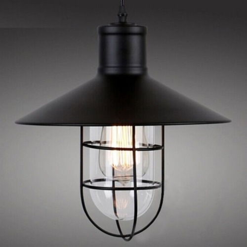 Shaded Glass Cage Pendant Light