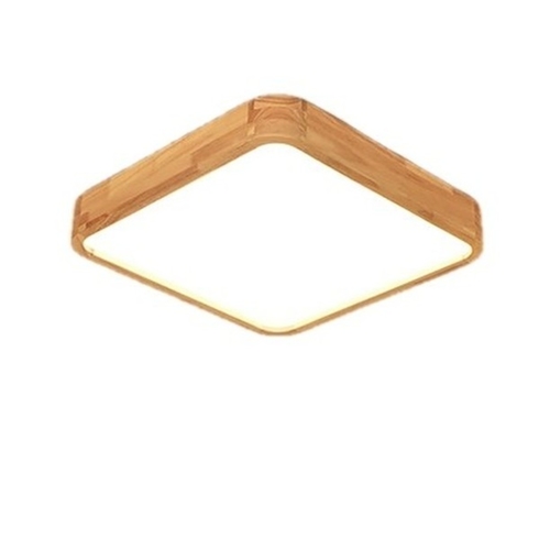 Wood Square Ceiling Light