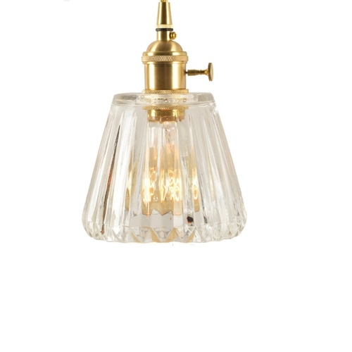 Glass with Gold Holder Pendant Light