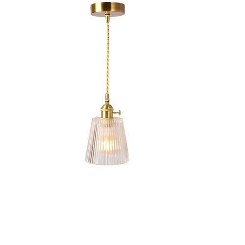 Glass with Gold Holder Pendant Light