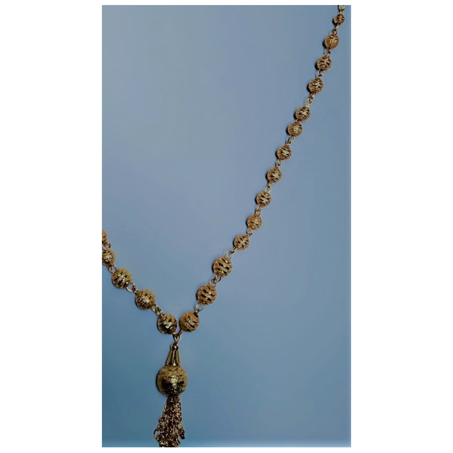 Traditional Gold Plated Big Round Gold Beads chain necklace / Matar mala / Gold-plated Plated Brass Necklace