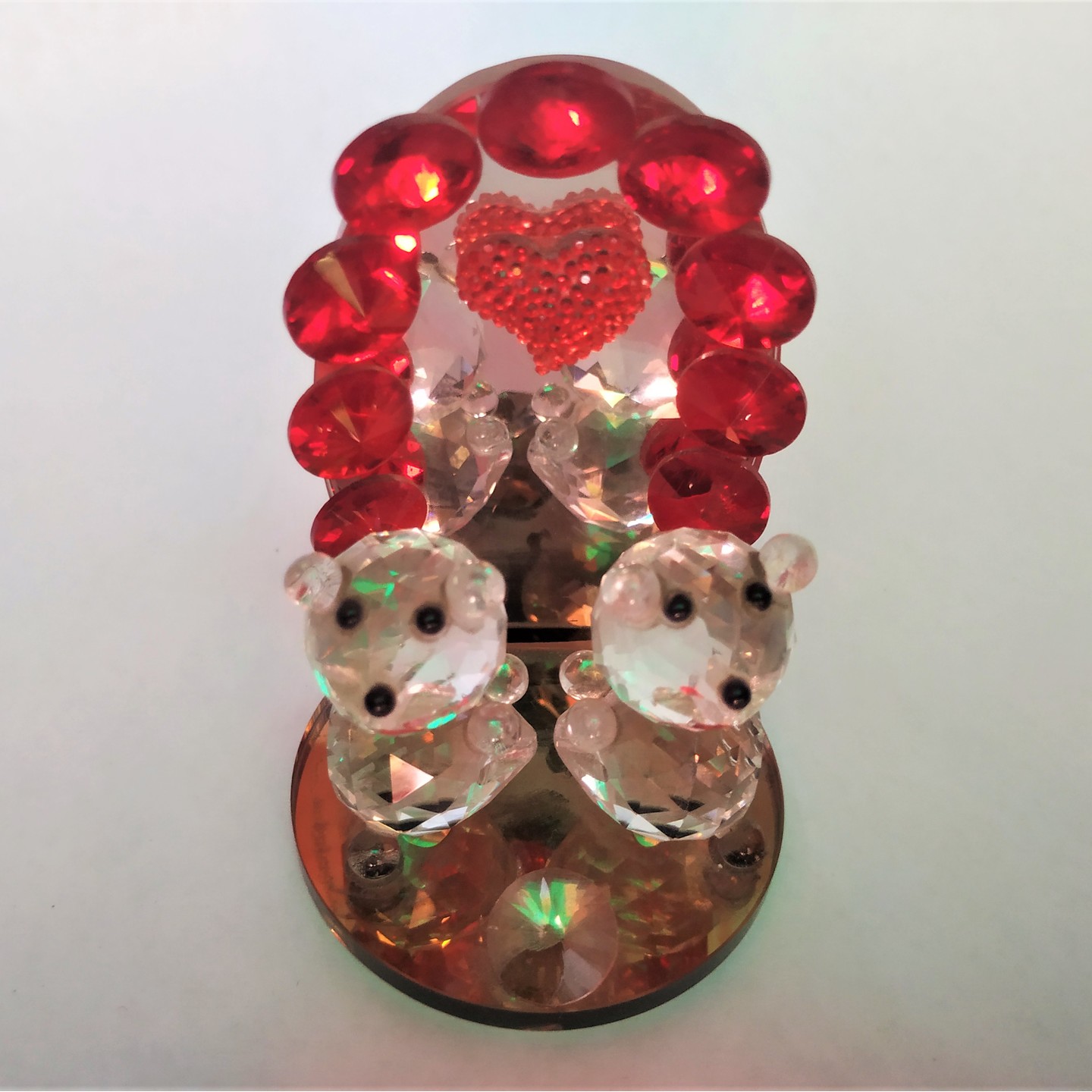 Crystal Made Panda Showpiece Decorative piece. Reflecting mirror made antique showpiece.