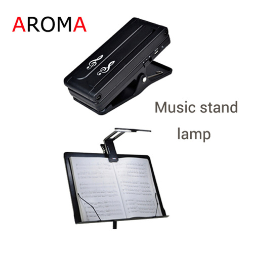 Aroma AL-1 Clip-on Rechargeable Music Stand Lamp for Piano LED Stage Light with USB Charge