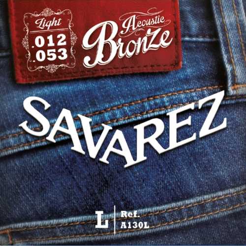 Savarez A130L Acoustic Bronze Light Acoustic Guitar Strings 12-53
