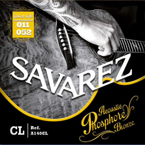 Savarez A140CL Phosphore Bronze Cs-Lt Acoustic Guitar Strings 11-52