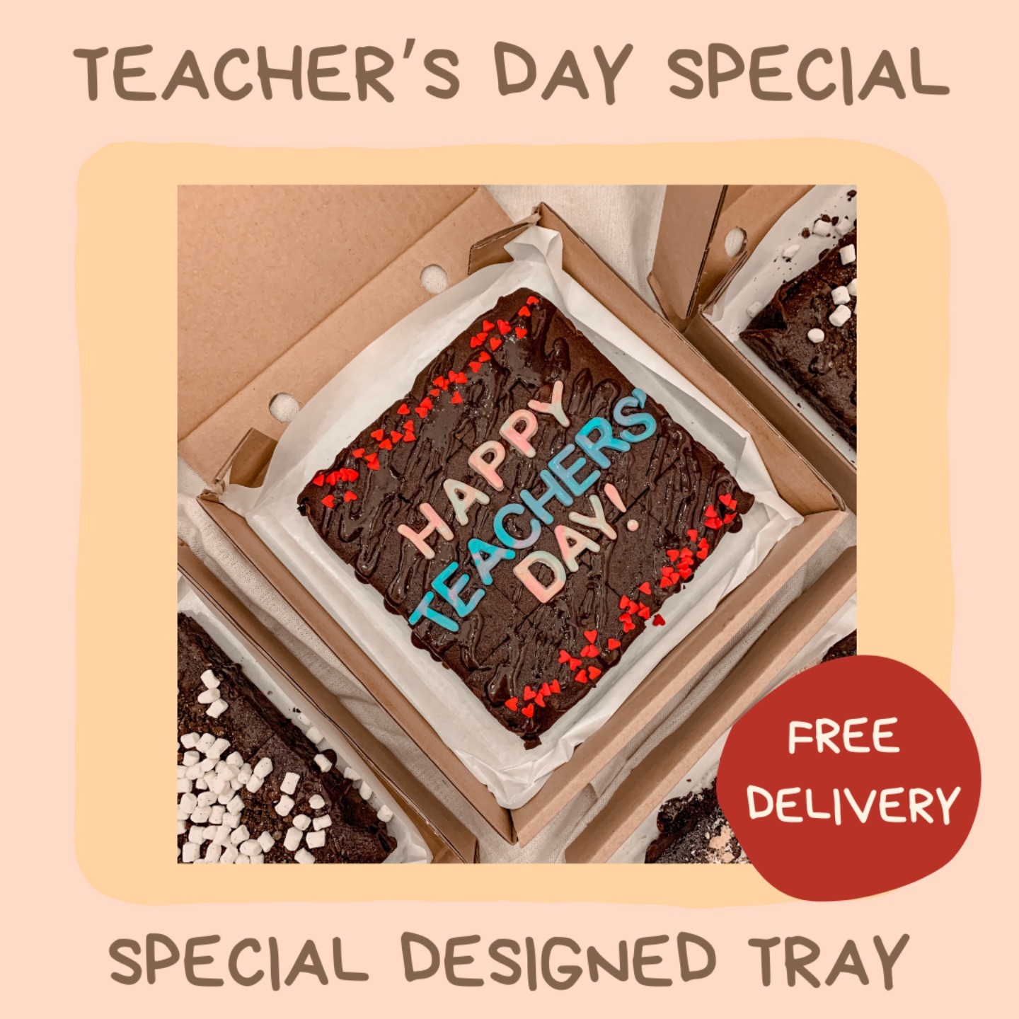 FREE DELIVERY TEACHERS DAY SPECIAL TRAY