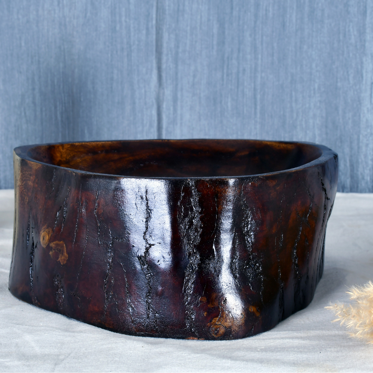 Wooden Patra bowl table top