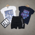 Mens T-shirt ( 2 No.s ) & Shorts Combo