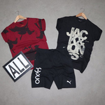 Mens T-shirt ( 2 No.s ) & Shorts Combo