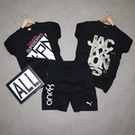 Mens T-shirt ( 2 No.s ) & Shorts Combo