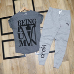 Mens T-shirt & Track Pant Combo
