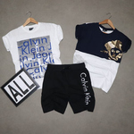 Mens T-shirt ( 2 No.s ) & Shorts Combo