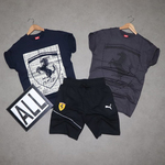 Mens T-shirt ( 2 No.s ) & Shorts Combo