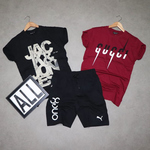 Mens T-shirt ( 2 No.s ) & Shorts Combo