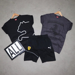 Mens T-shirt ( 2 No.s ) & Shorts Combo
