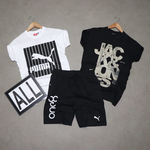 Mens T-shirt ( 2 No.s ) & Shorts Combo