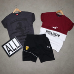 Mens T-shirt ( 2 No.s ) & Shorts Combo