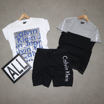Mens T-shirt ( 2 No.s ) & Shorts Combo