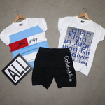 Mens T-shirt ( 2 No.s ) & Shorts Combo