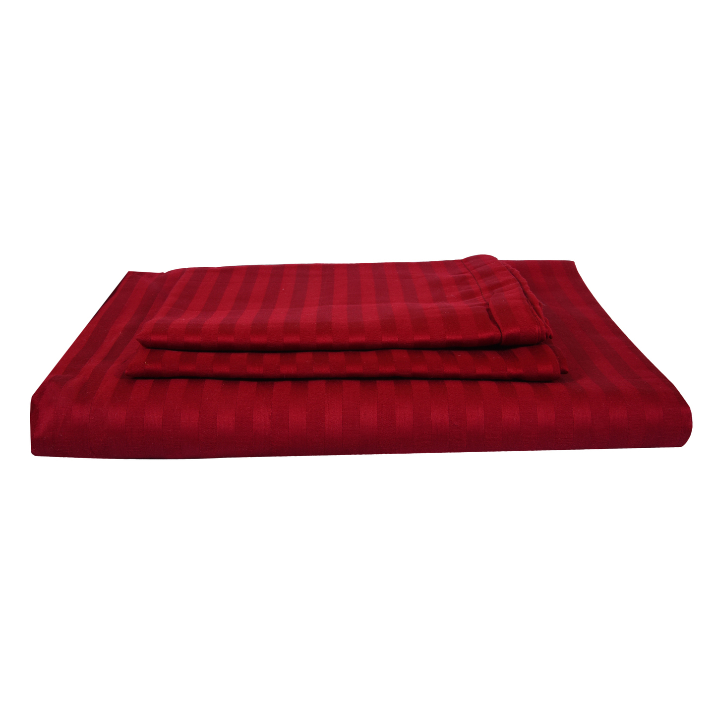 B-Sheets - 100% Cotton Sateen 210 TC Single Size Fitted Bed Sheet with 1 No. Pillow Cover | Perfect Fit for Single Size Spring Matressess Upto 6" Thick |Colour - Burgundy Maroon