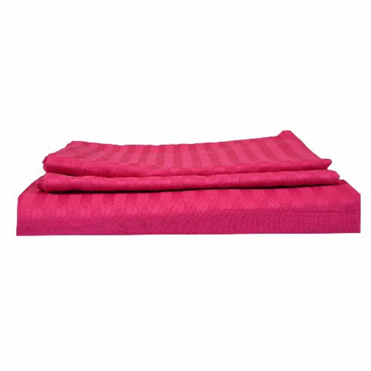 B-Sheets - 100 Cotton Sateen 210 TC Queen Size Fitted Bed Sheet with 2 Nos. Pillow Covers  Perfect Fit for Queen Size Spring Matressess Upto 6 Thick Colour - Dark Pink