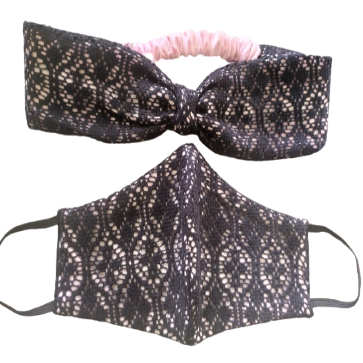 3 Ply Lace Head Band and Face Mask