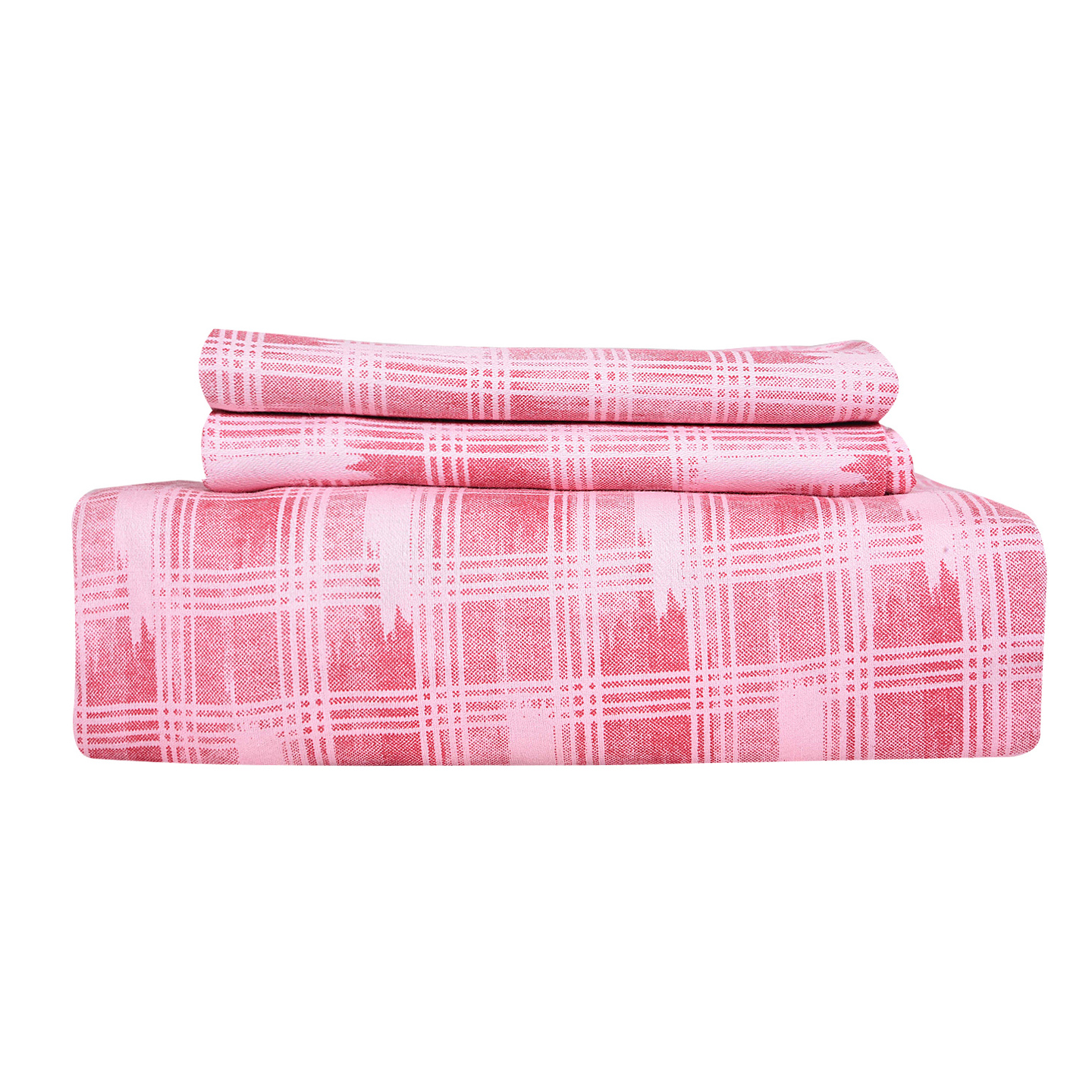 B-Sheets|Stylishly Checkered Luxury Bed Linen | 100% Cotton Super Soft Queen Size Bed Sheet Set| Garnet Wine