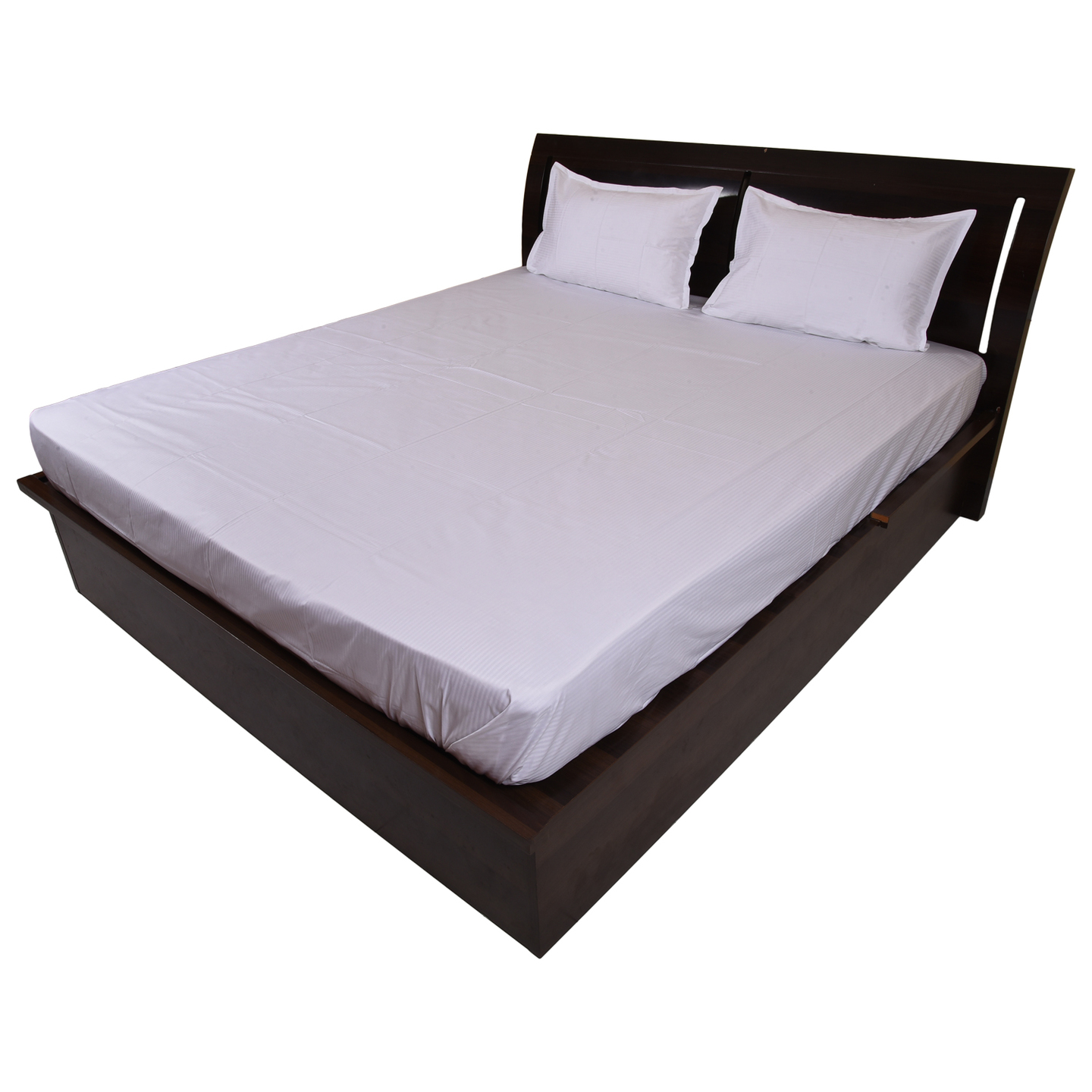 Virgin White - 100% Cotton - Premium Sateen 300 Thread Count - Bed Sheet Set - King Size