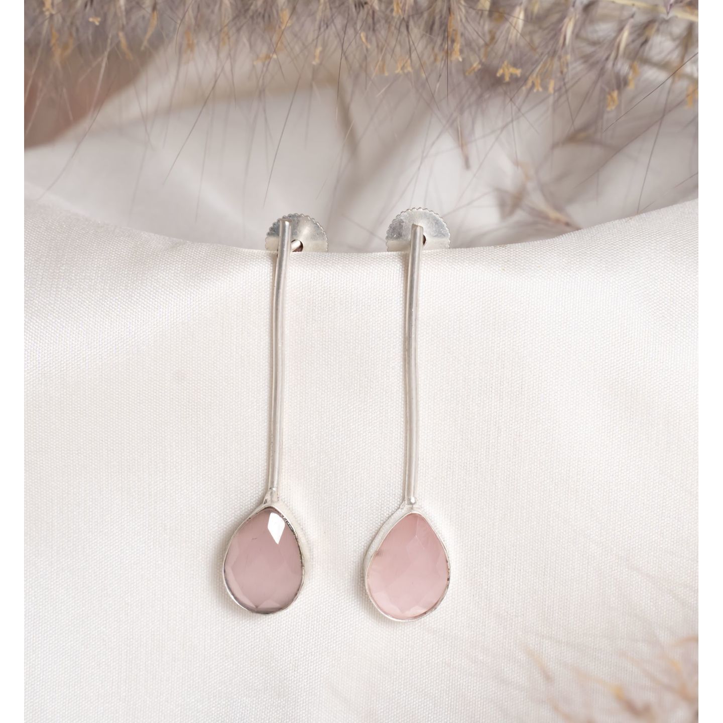Pink Long Drop Earring
