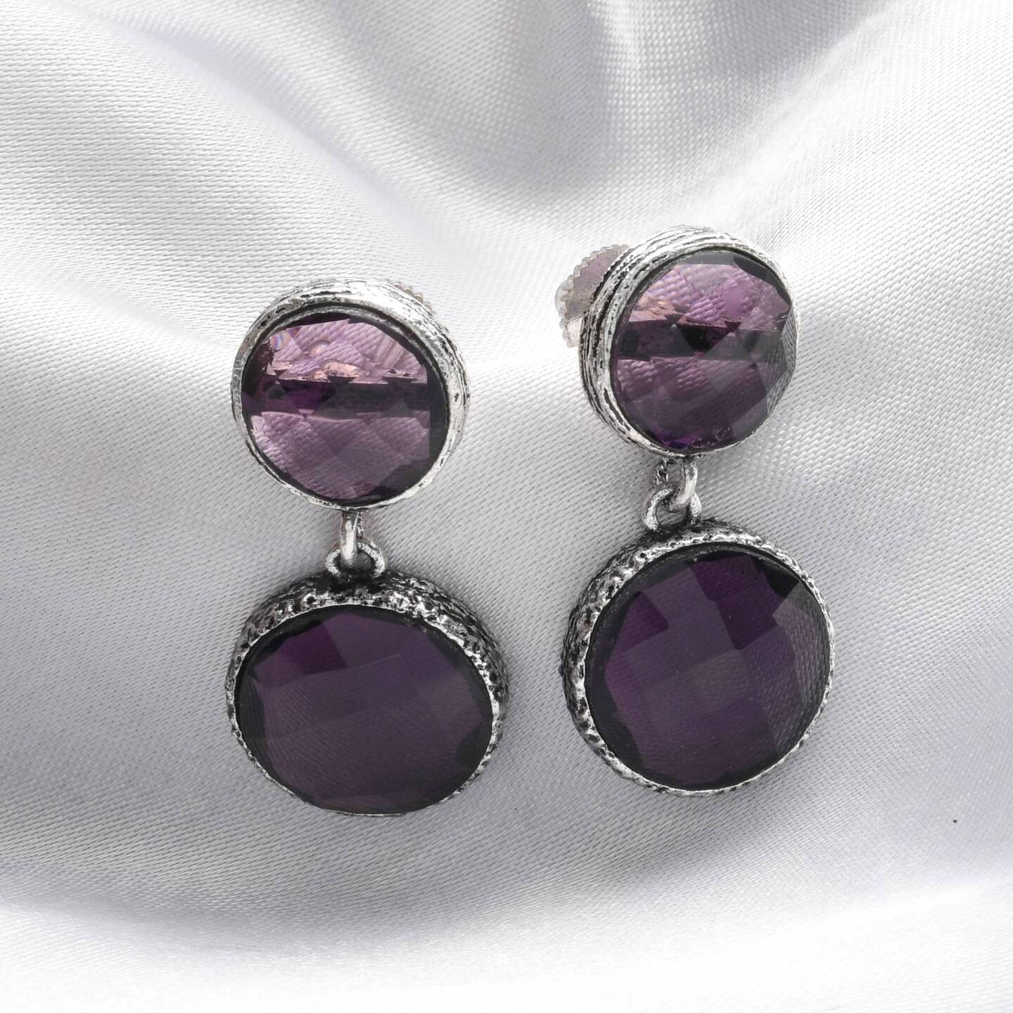 Purple Round Danglers