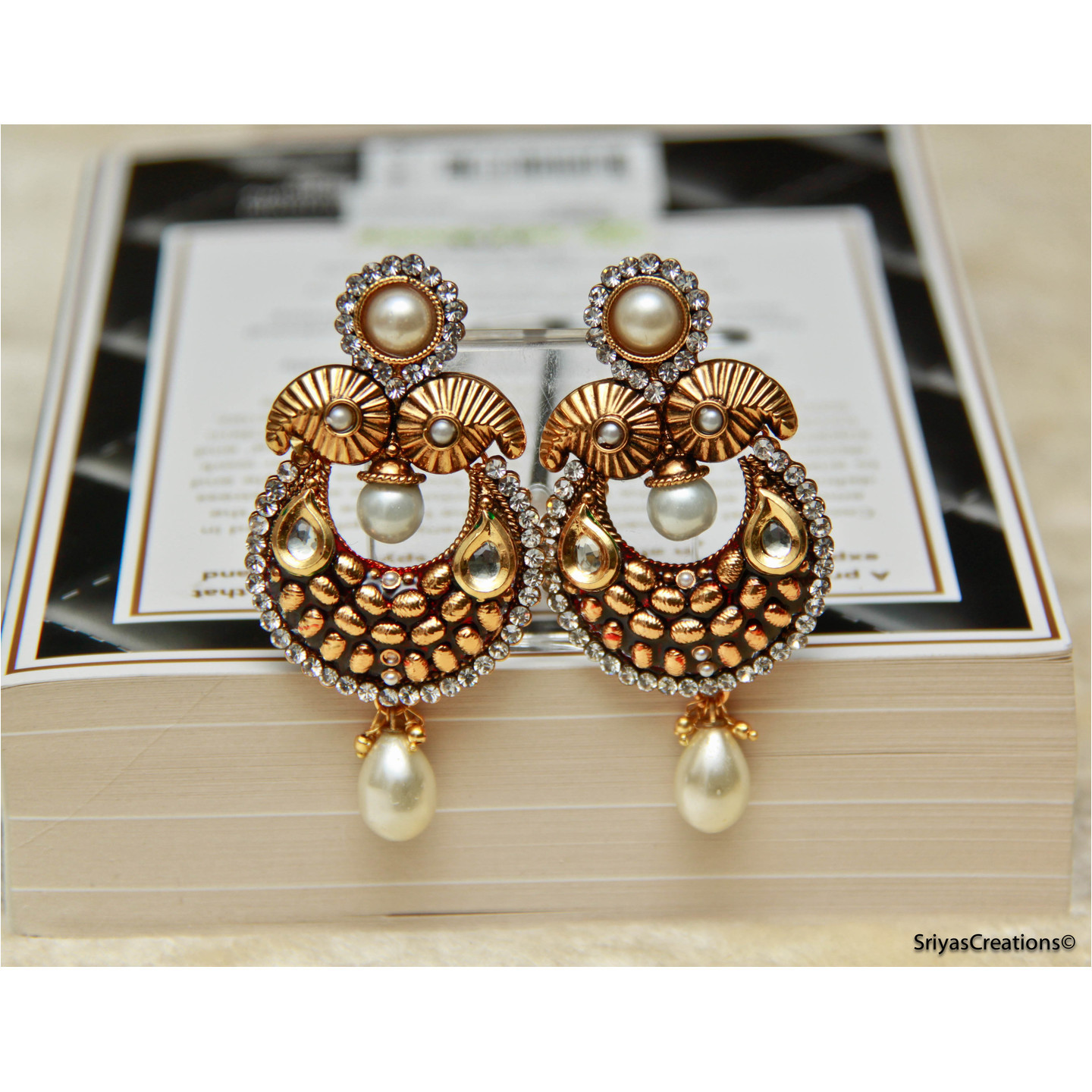 Pearl Round 2 Mango Danglers