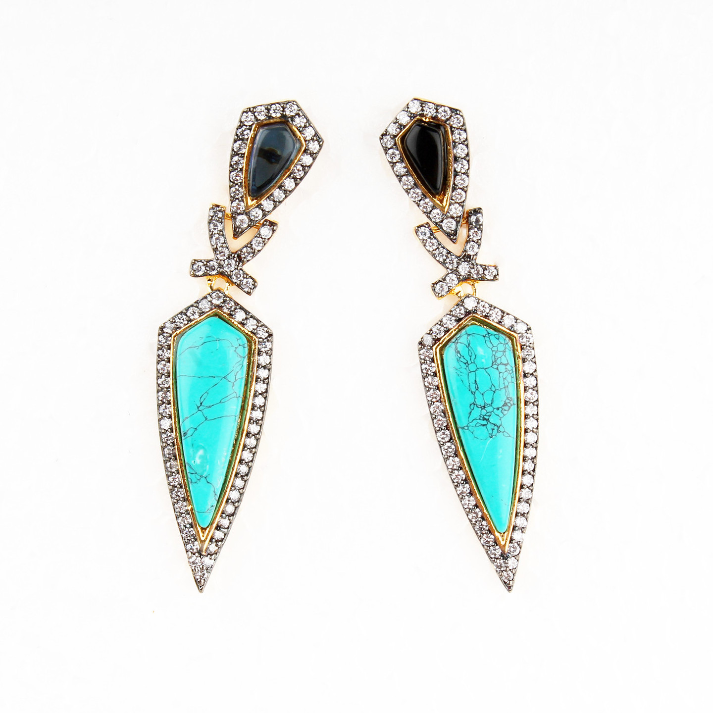 Turquoise & Blue Danglers
