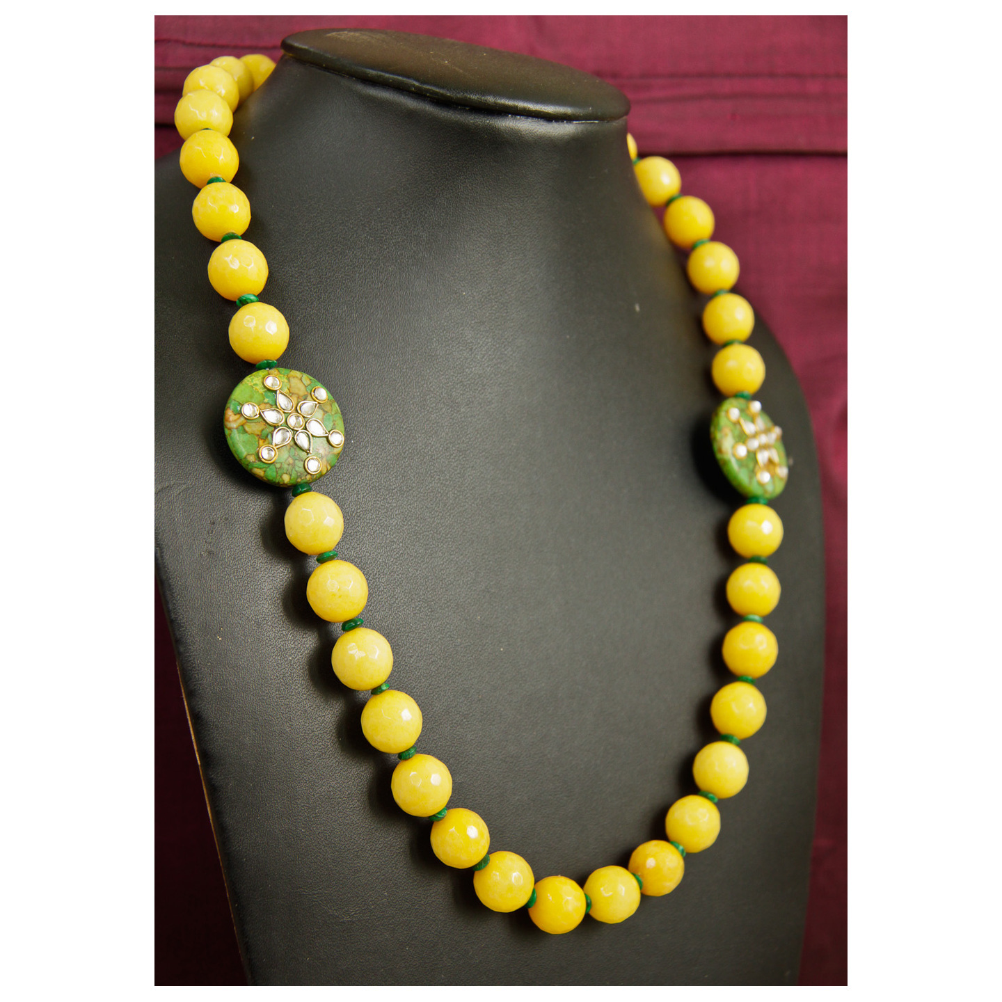 Lemon Yellow Agate Necklace
