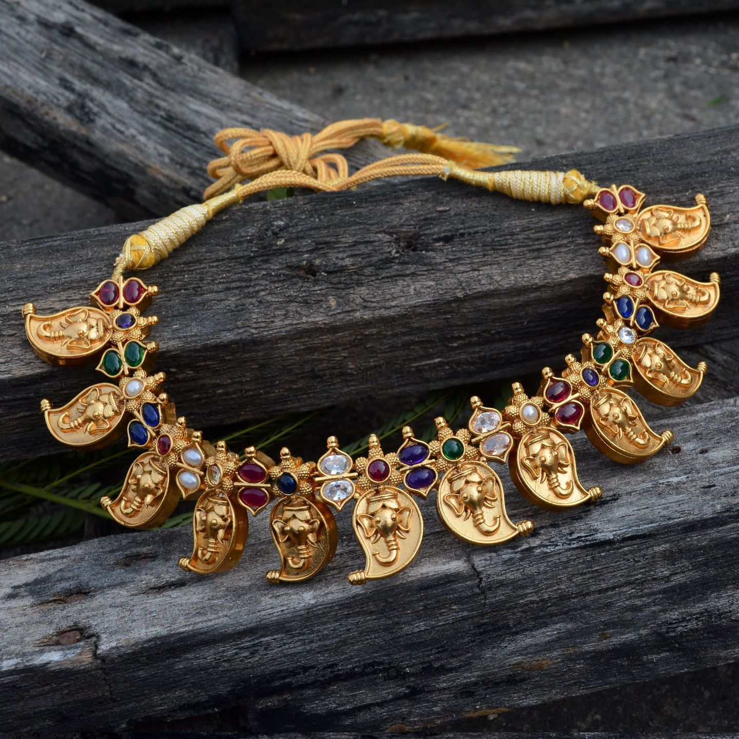 Mango Navarathna Mattee Choker Necklace Set