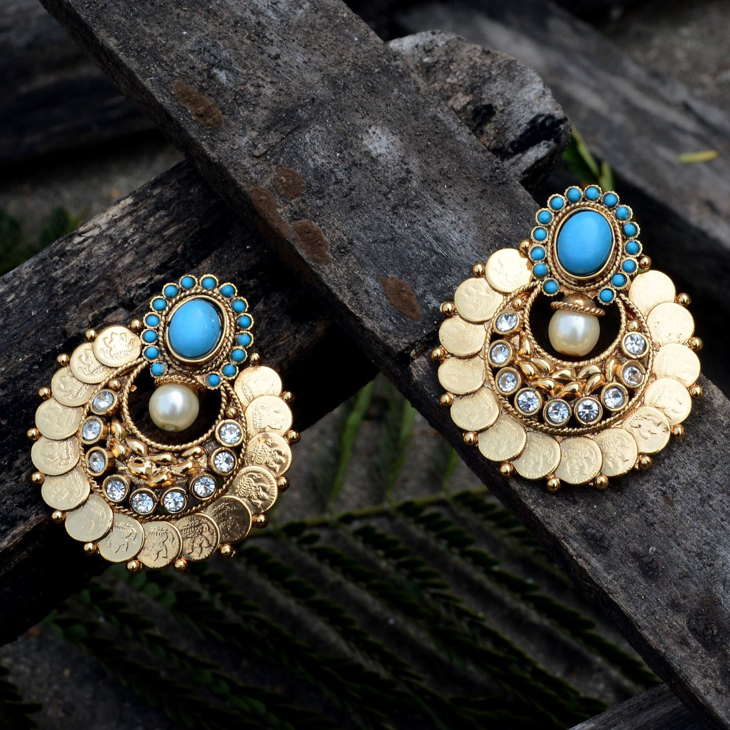 Kasu Earring - Turquoise Blue