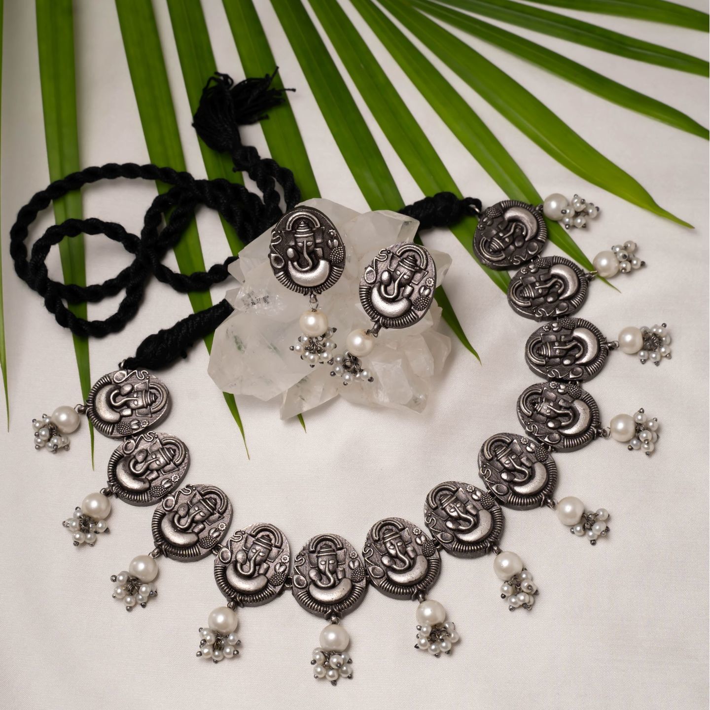Ganesha Oxidised Necklace