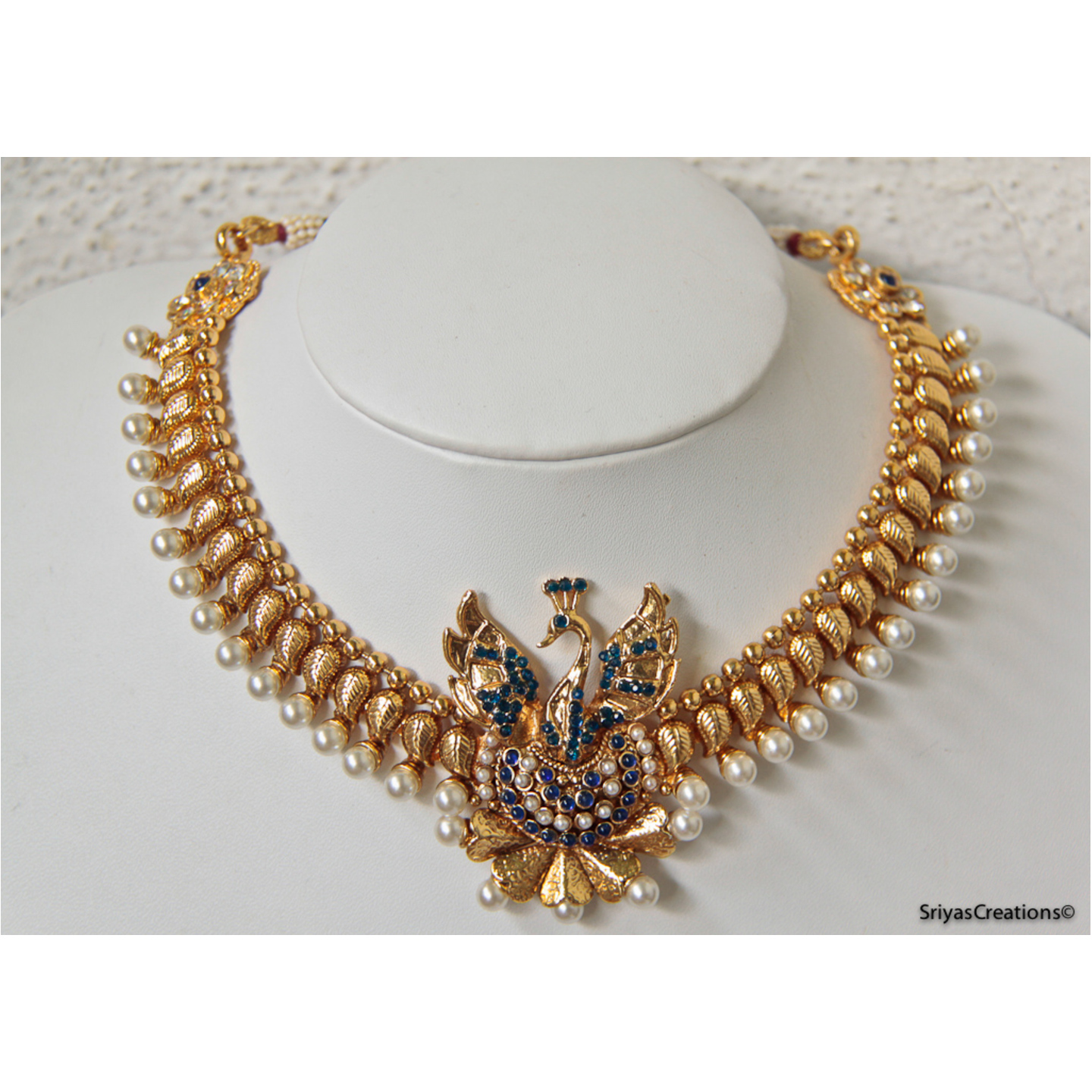 Peacock Pendant Necklace Set