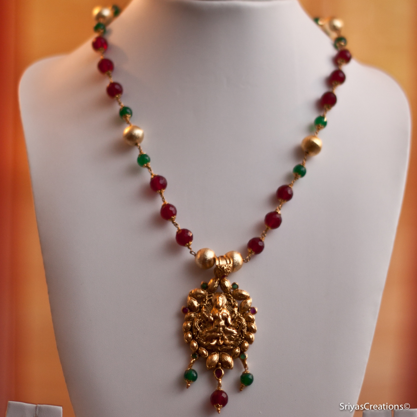 Lakshmi Gold Tone Handmade Jewelry Set