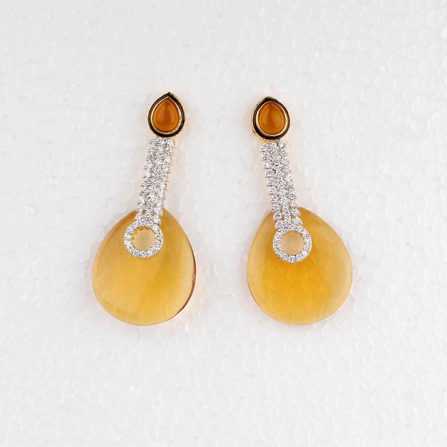 Yellow Dangler Earrings