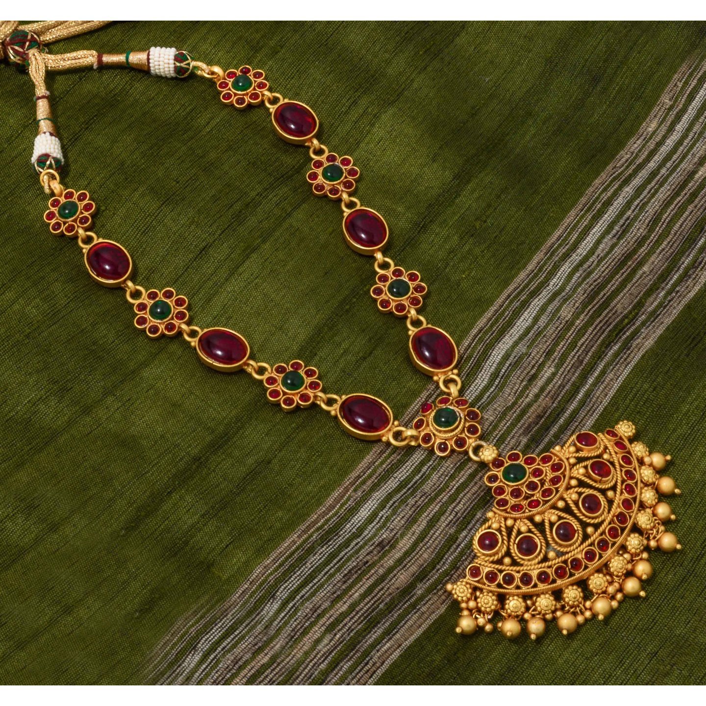 Kemp & Green Stone Studded Pendant Hara - Wedding Collections
