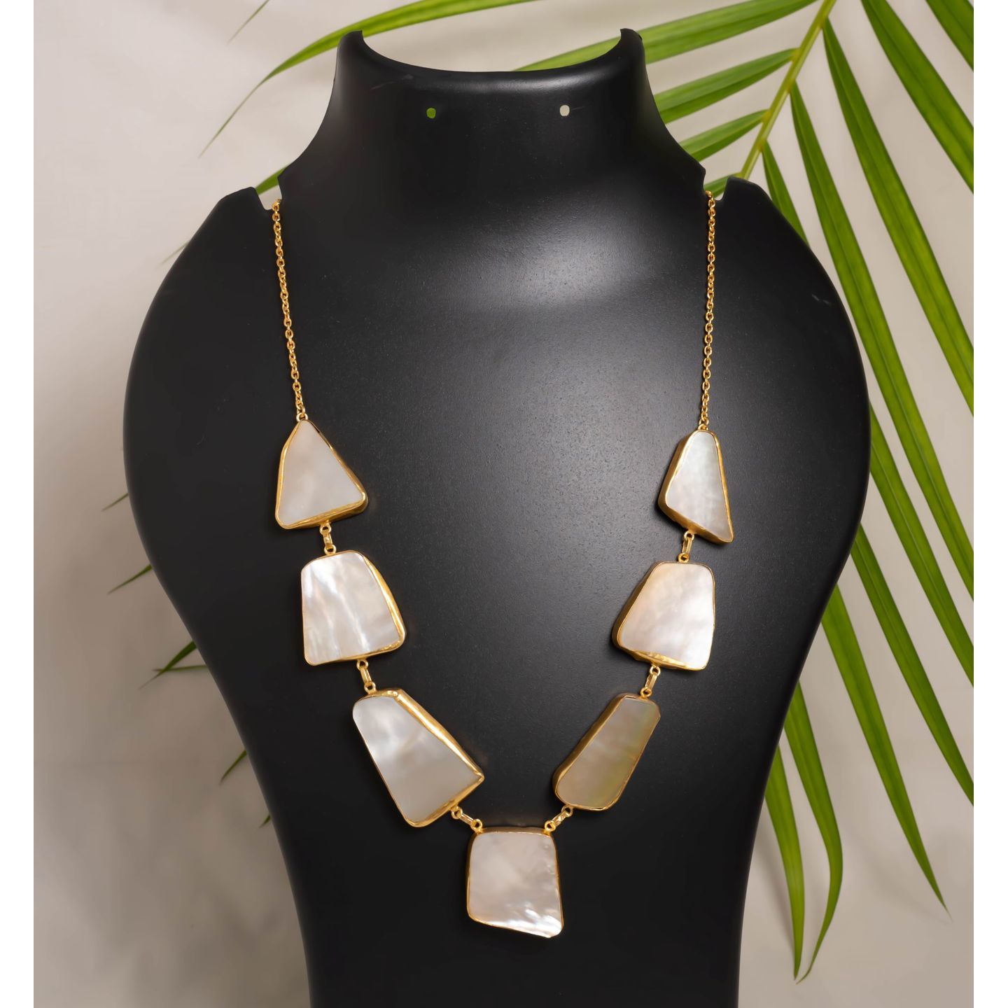 Mother Of Pearl Uneven Shaped Neckpiece